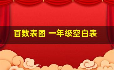 百数表图 一年级空白表